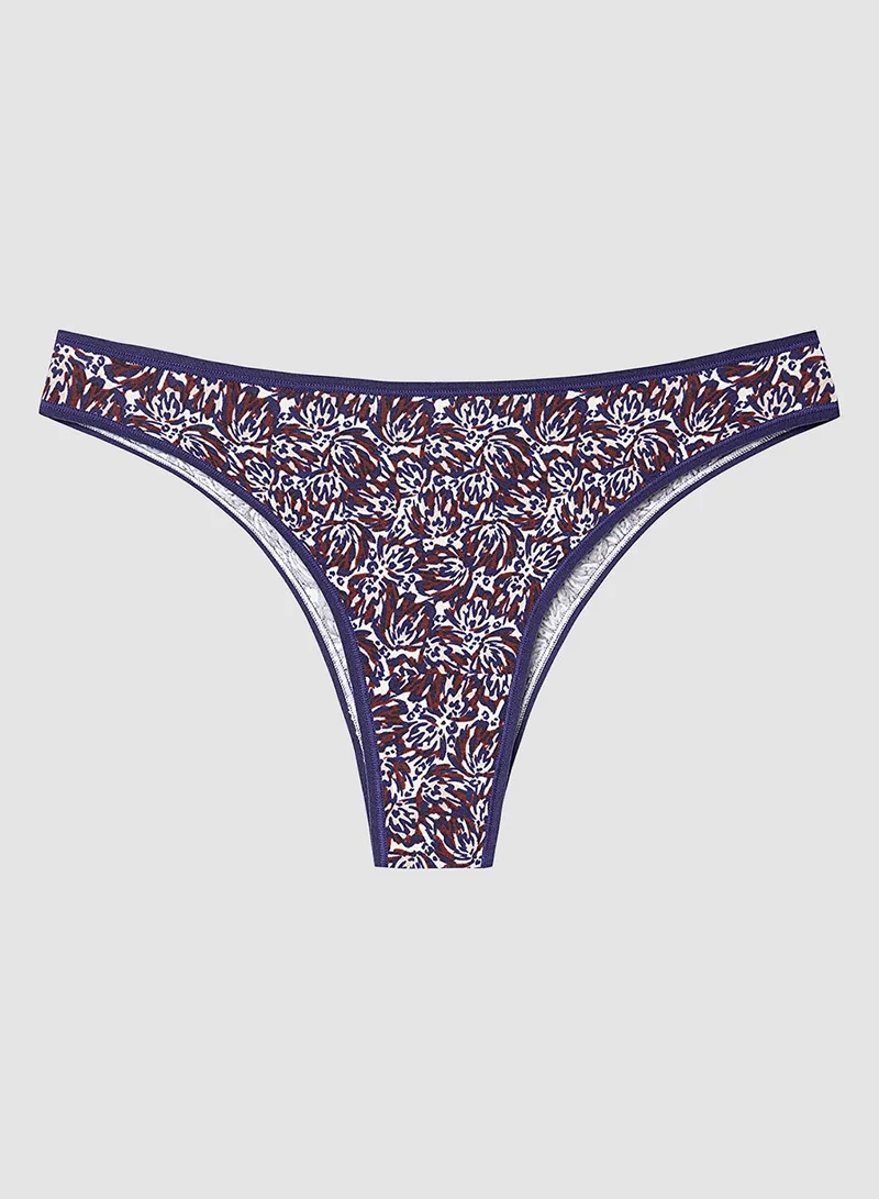 Penti Black Penti Multicolour Wild One Floral Cotton Low Waist 5-pack Brazilian Panties Briefs for Women | Best Price UAE